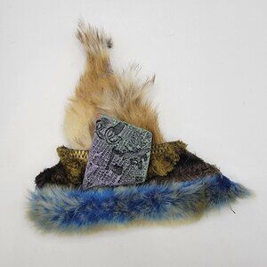 Lee Andersen Brooch Handmade‎ Dragonfly Furry Fur Fabric Pin Brooch 6 in x 6 in